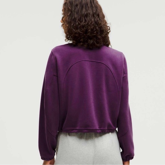 lululemon athletica Purple Brushed Softstreme Dramatic Magenta Size 6 Sweatshirt - Picture 3 of 5